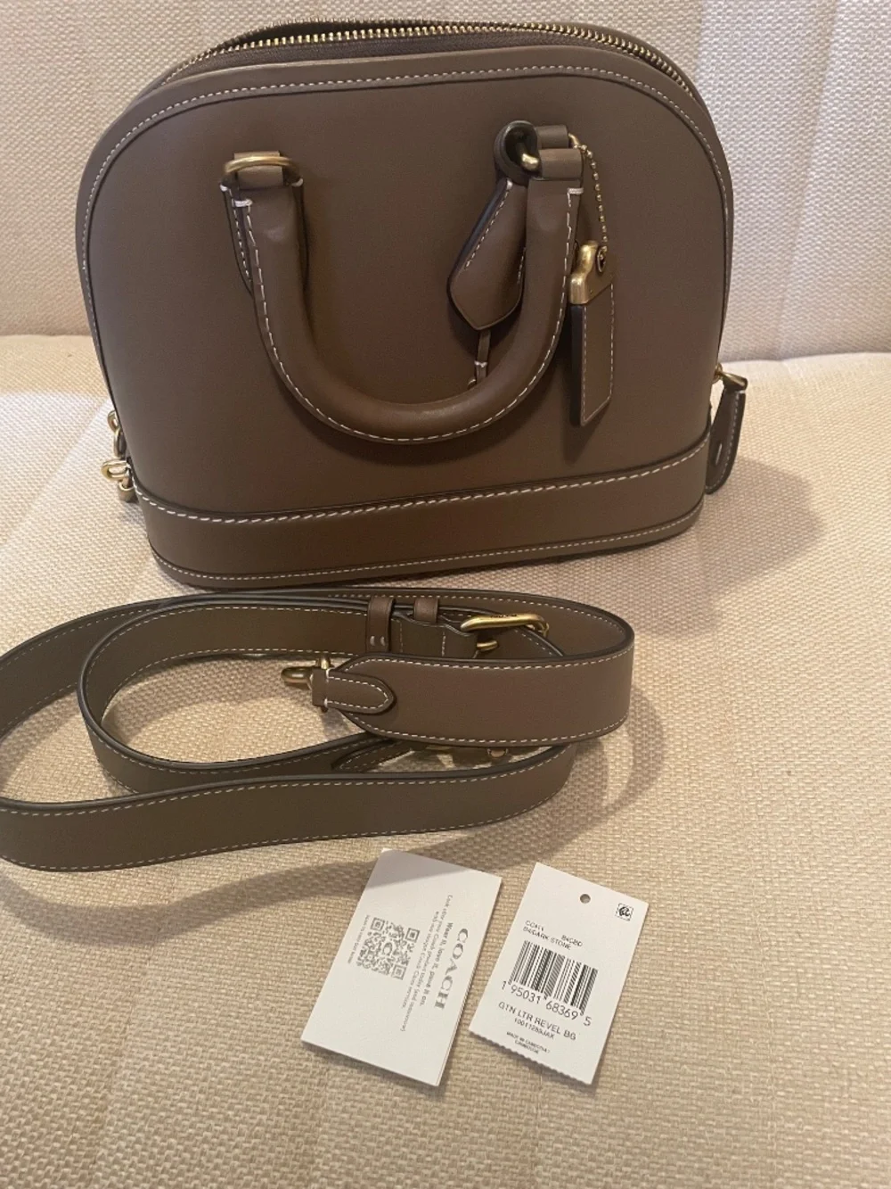 Coach Revel in Stone Leather NWT - Picture 2 of 13